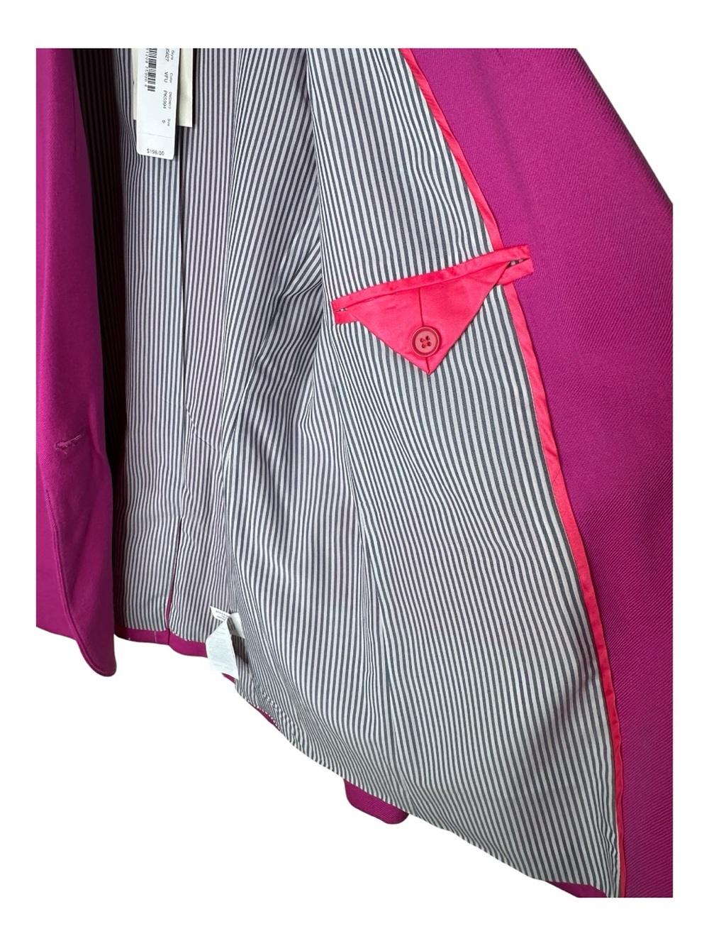 J. Crew Parke Blazer In Wool Flannel Size 6 Vintage Fuschia New - Picture 2 of 11